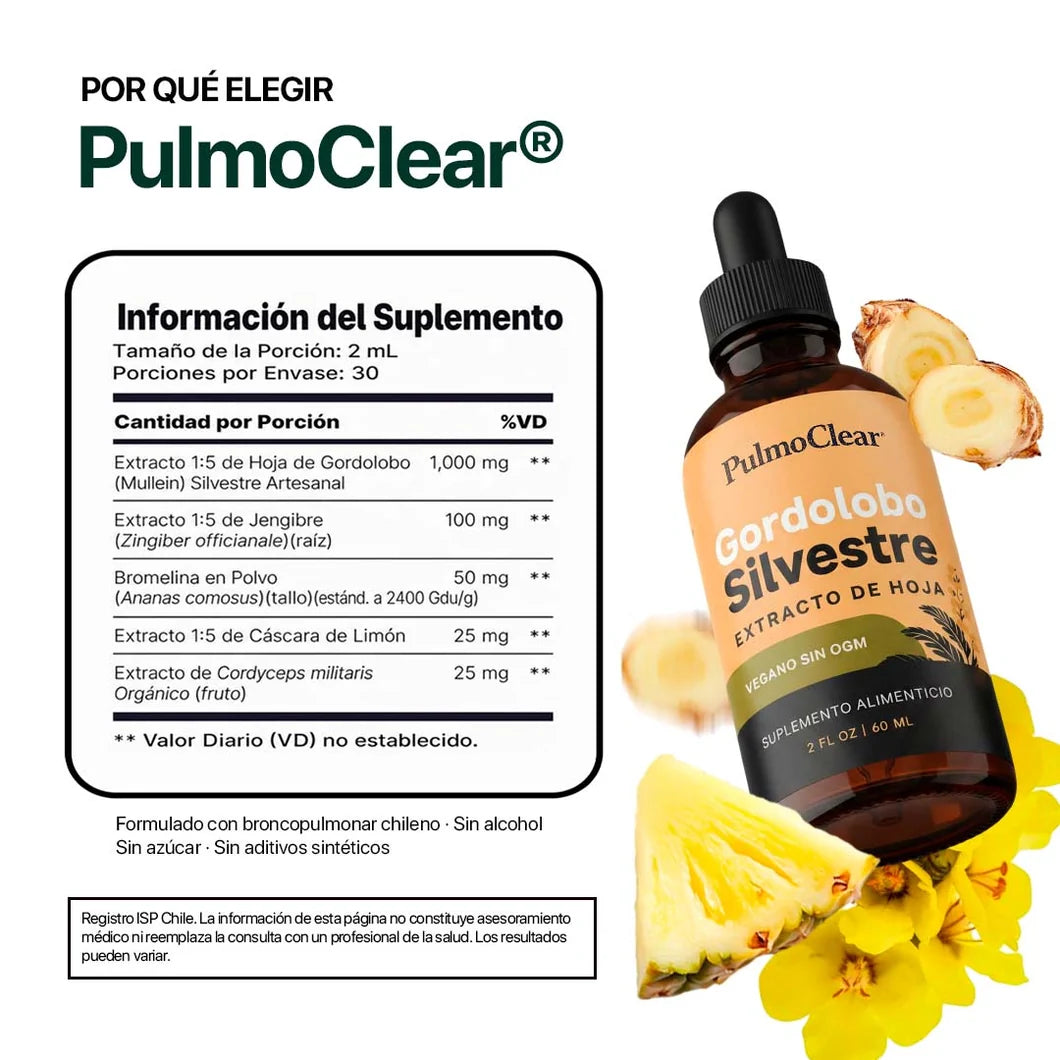 PulmoClear | Activador Mucociliar en gotas para fumadores y exfumadores