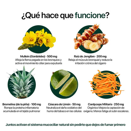 PulmoClear | Activador Mucociliar en gotas para fumadores y exfumadores
