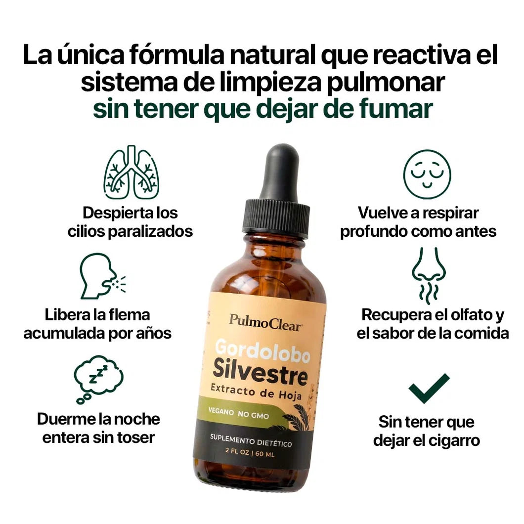 PulmoClear | Activador Mucociliar en gotas para fumadores y exfumadores